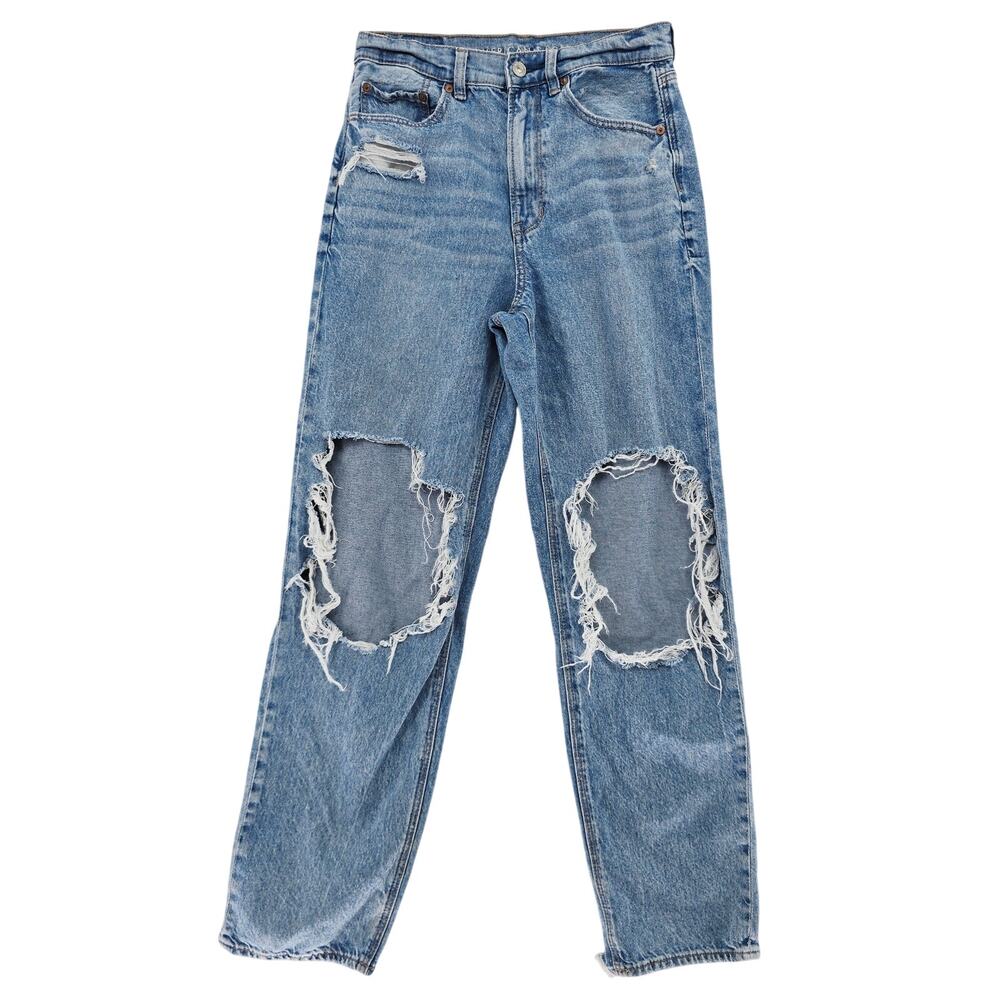 American Eagle Women's Highest Rise Baggy Straight Jeans 6 Regular